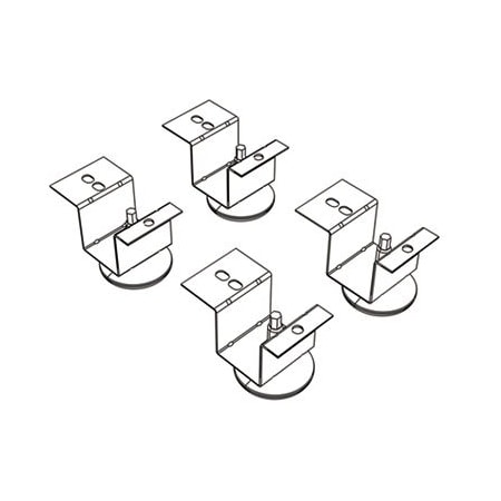 Hon HON, Brigade Pedestal Adjustable Glides, 2 X 2 X 2, Black 20040AG